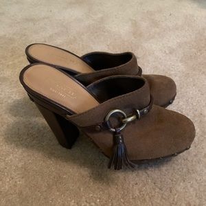 Coach suede leather mules / clogs
